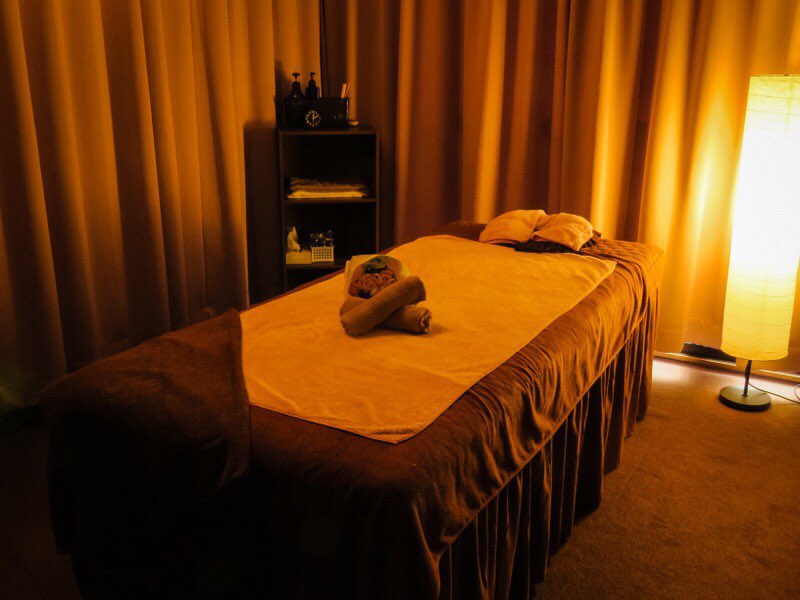 Calm massage space at Enjoy Relaxation